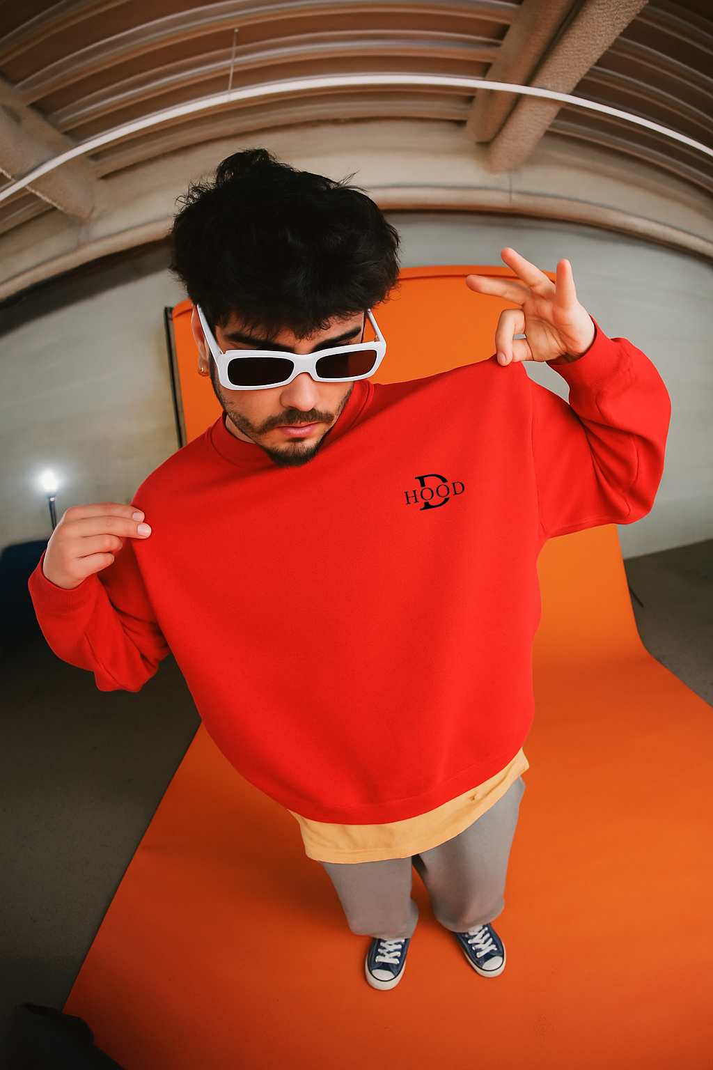 DESI HOOD Printed UNISEX 350 GSM HEAVY FABRIC SWEATSHIRT