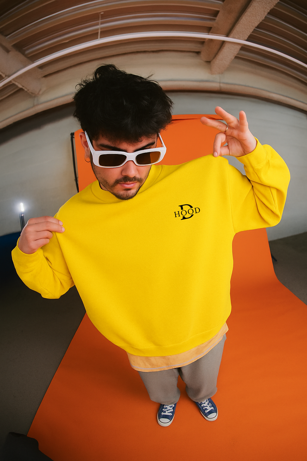 DESI HOOD Printed UNISEX 350 GSM HEAVY FABRIC SWEATSHIRT