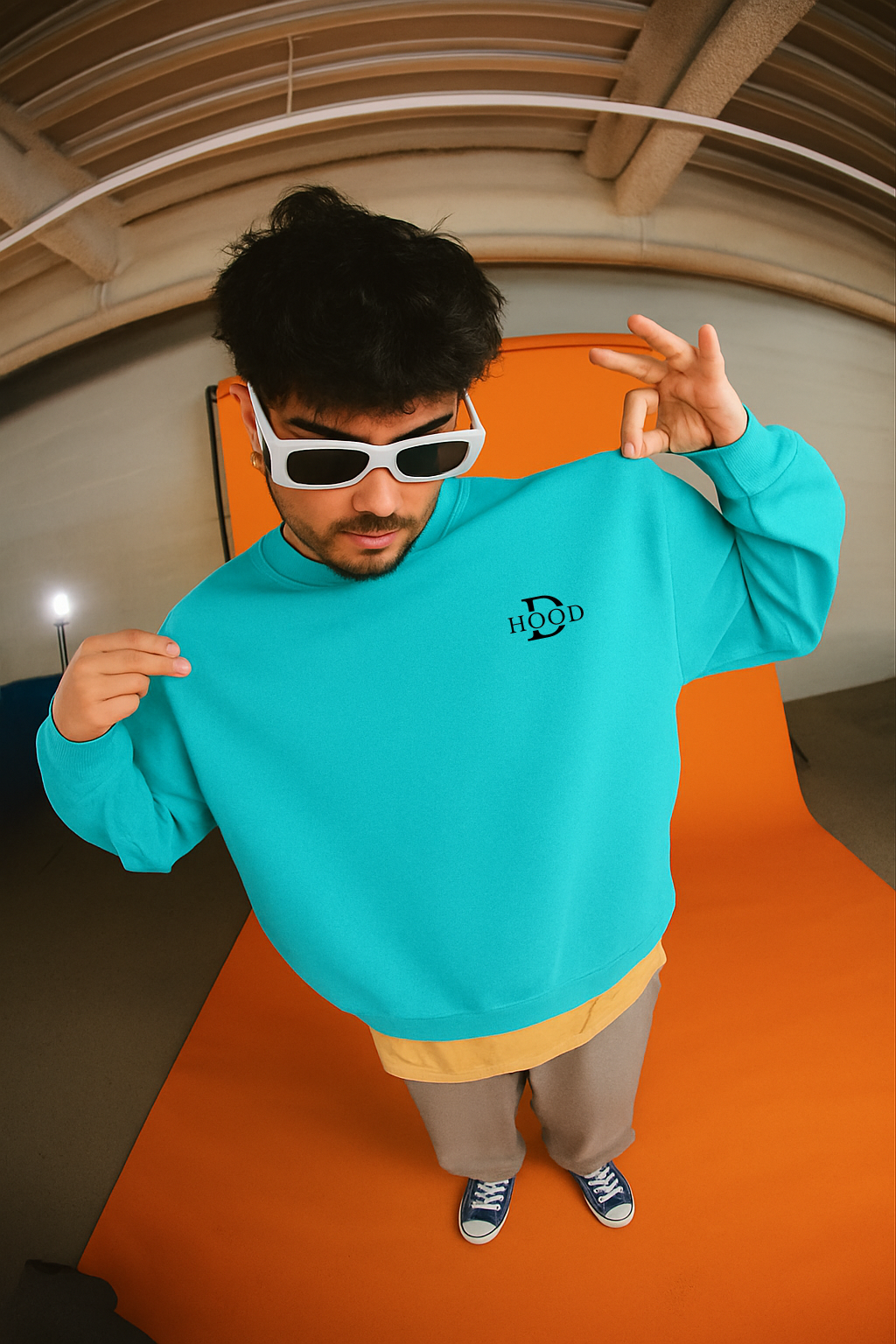 DESI HOOD Printed UNISEX 350 GSM HEAVY FABRIC SWEATSHIRT