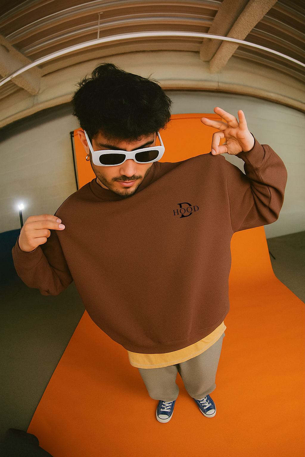 DESI HOOD Printed UNISEX 350 GSM HEAVY FABRIC SWEATSHIRT