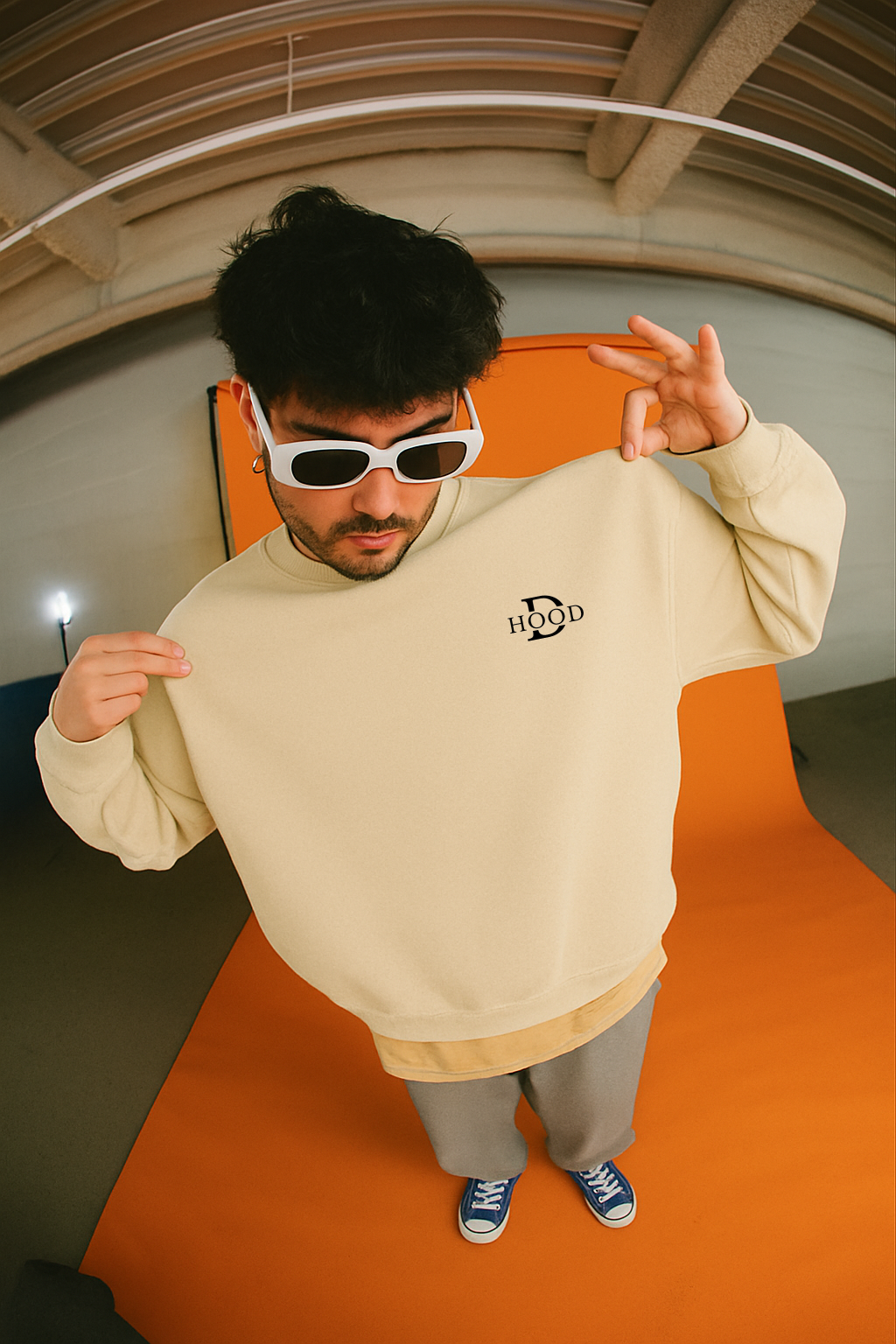 DESI HOOD Printed UNISEX 350 GSM HEAVY FABRIC SWEATSHIRT