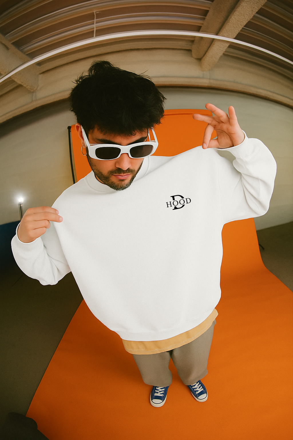 DESI HOOD Printed UNISEX 350 GSM HEAVY FABRIC SWEATSHIRT