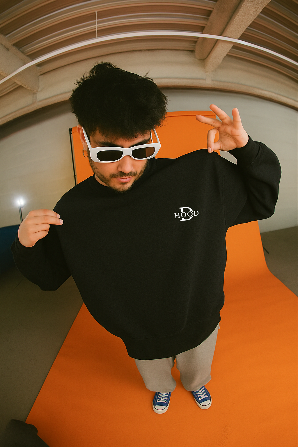 DESI HOOD Printed UNISEX 350 GSM HEAVY FABRIC SWEATSHIRT