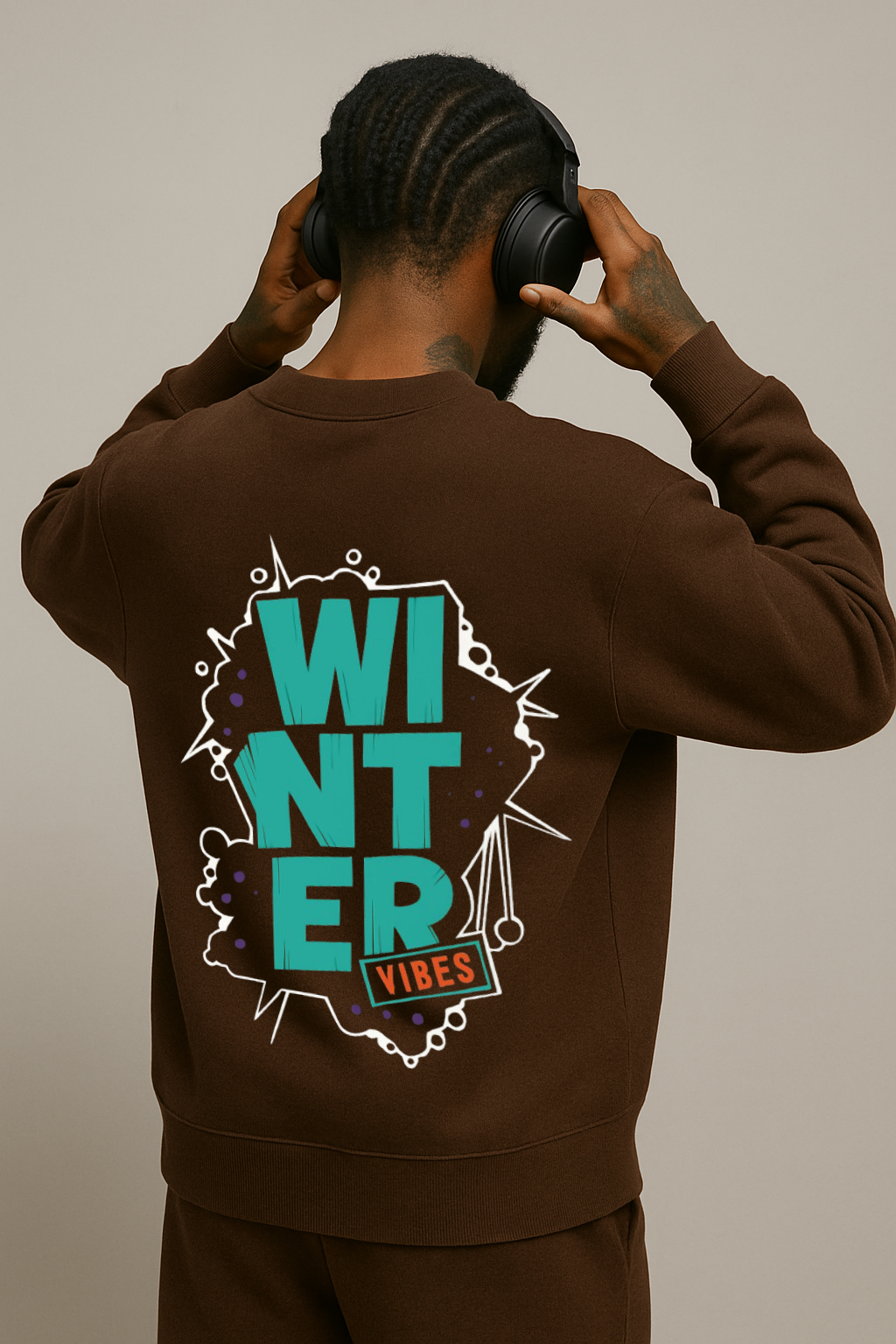 DESI HOOD Winter Printed UNISEX 350 GSM HEAVY FABRIC SWEATSHIRT