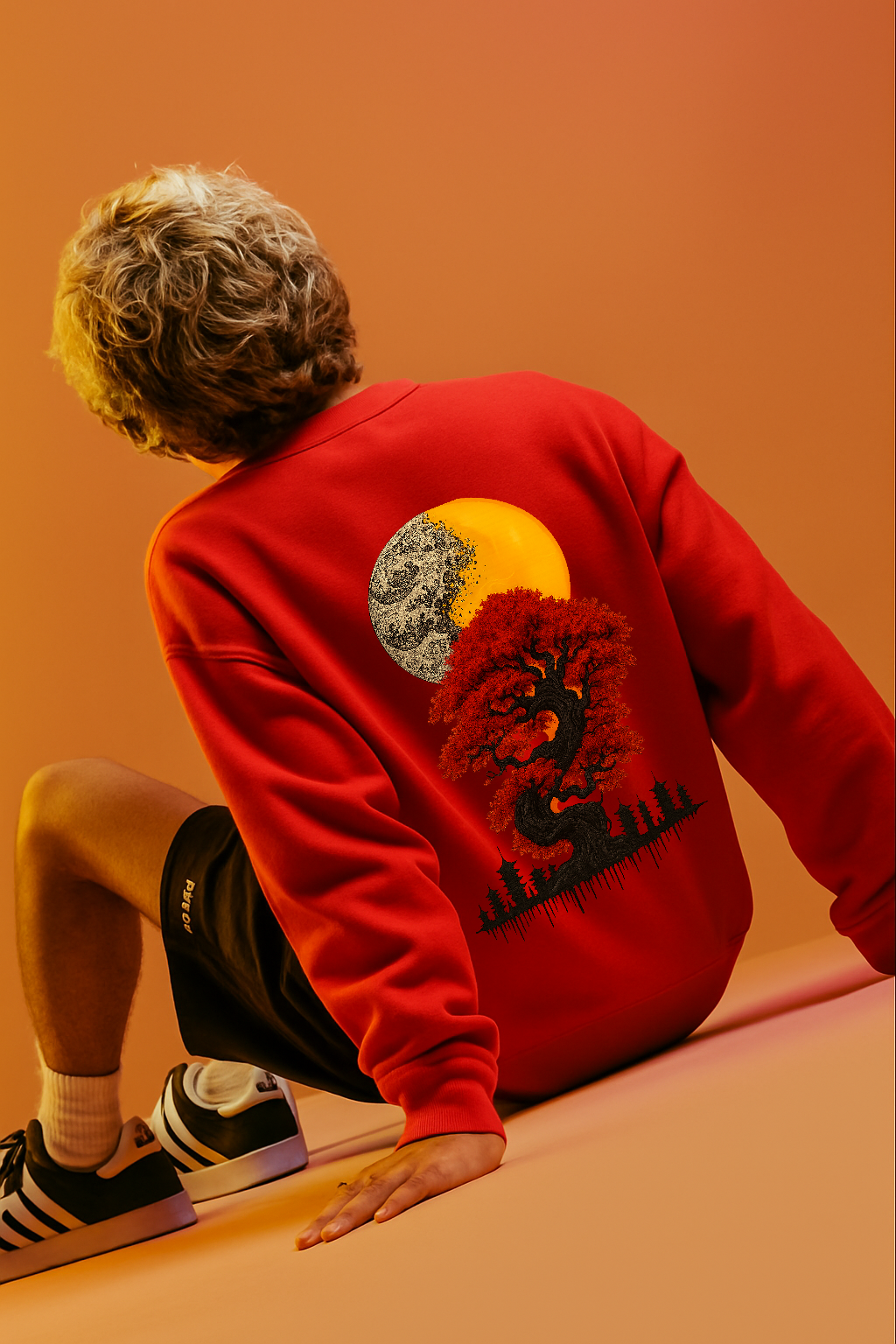 DESI HOOD BONSAI Printed UNISEX 350 GSM HEAVY FABRIC SWEATSHIRT