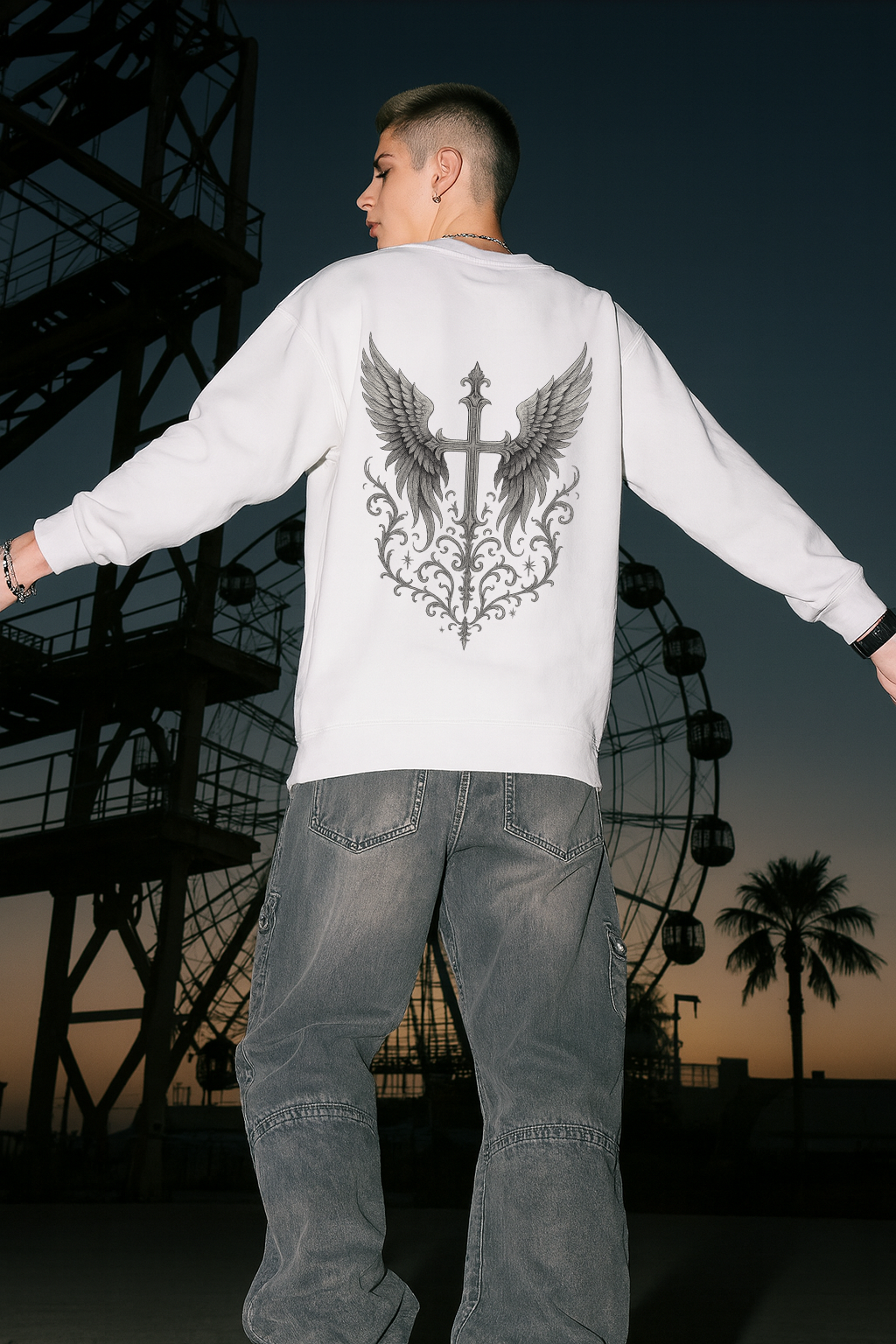 DESI HOOD Printed UNISEX 350 GSM HEAVY FABRIC SWEATSHIRT