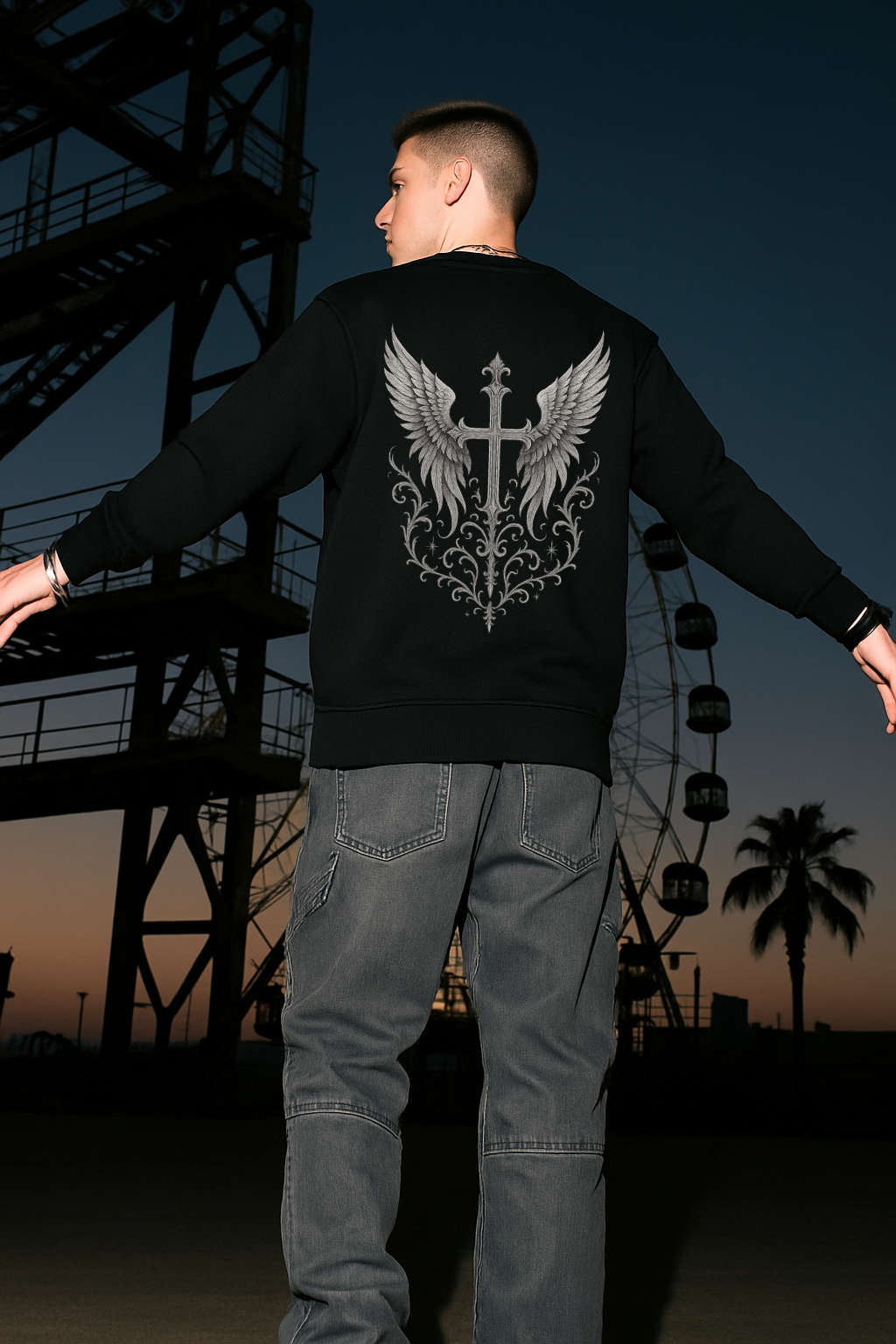 DESI HOOD Printed UNISEX 350 GSM HEAVY FABRIC SWEATSHIRT