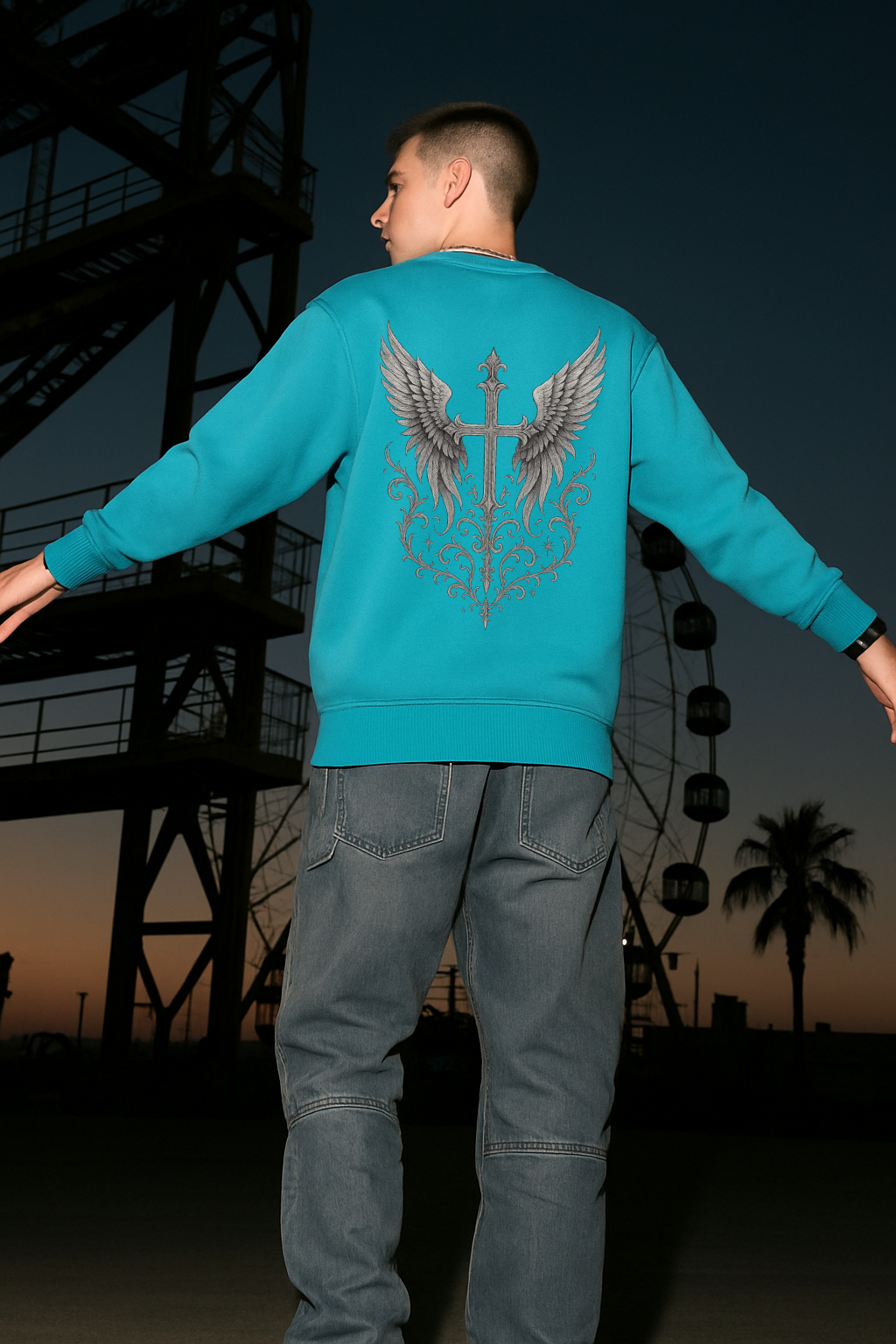 DESI HOOD Printed UNISEX 350 GSM HEAVY FABRIC SWEATSHIRT