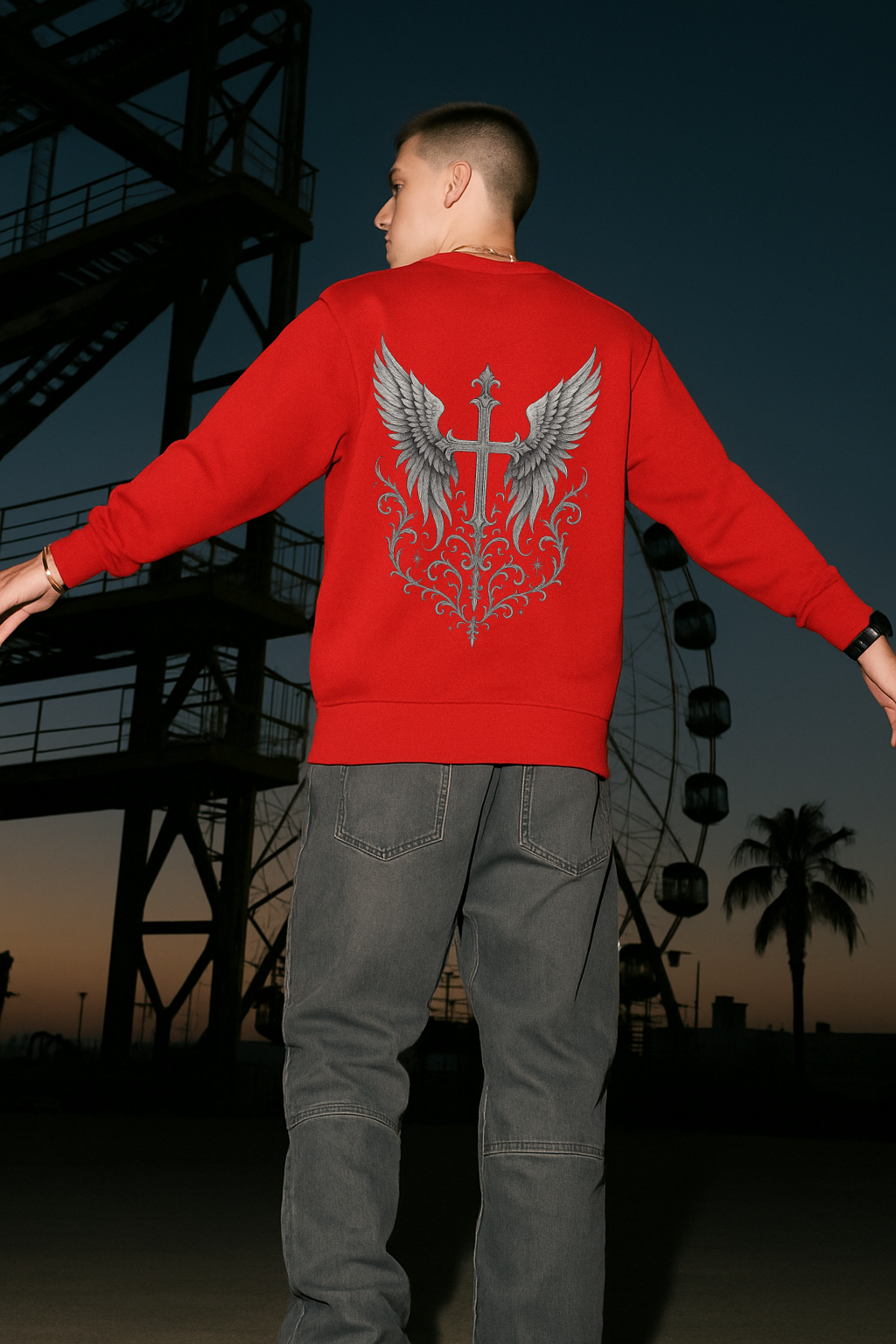 DESI HOOD Printed UNISEX 350 GSM HEAVY FABRIC SWEATSHIRT