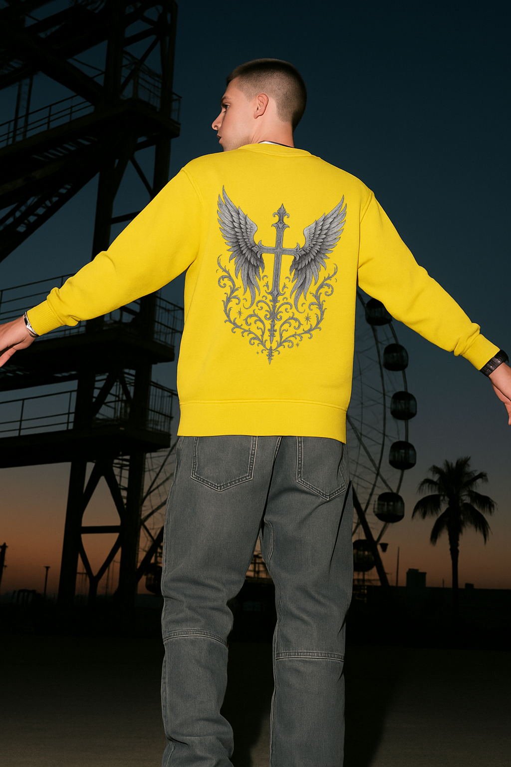 DESI HOOD Printed UNISEX 350 GSM HEAVY FABRIC SWEATSHIRT