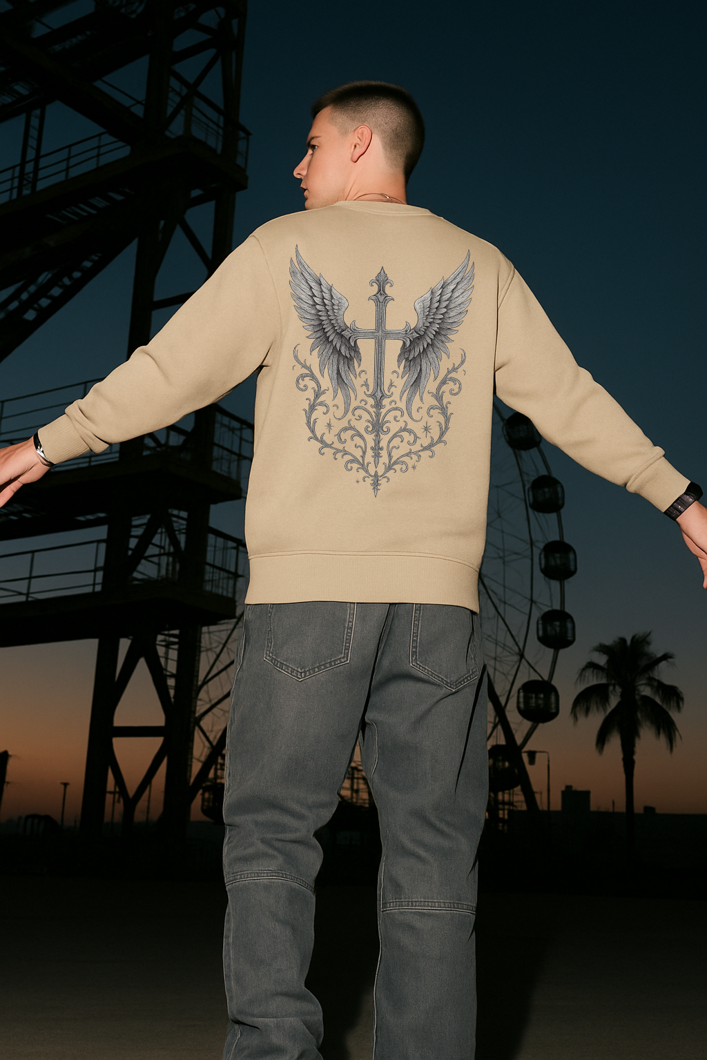 DESI HOOD Printed UNISEX 350 GSM HEAVY FABRIC SWEATSHIRT