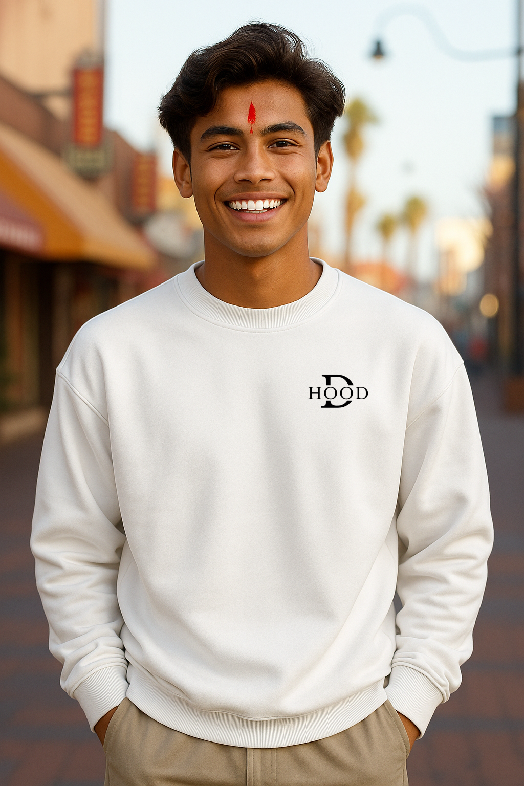 DESI HOOD INDIA Printed UNISEX 350 GSM HEAVY FABRIC SWEATSHIRT