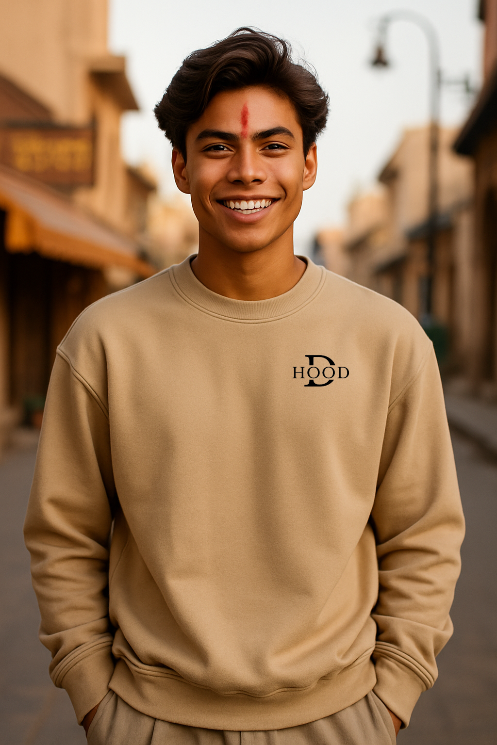 DESI HOOD INDIA Printed UNISEX 350 GSM HEAVY FABRIC SWEATSHIRT