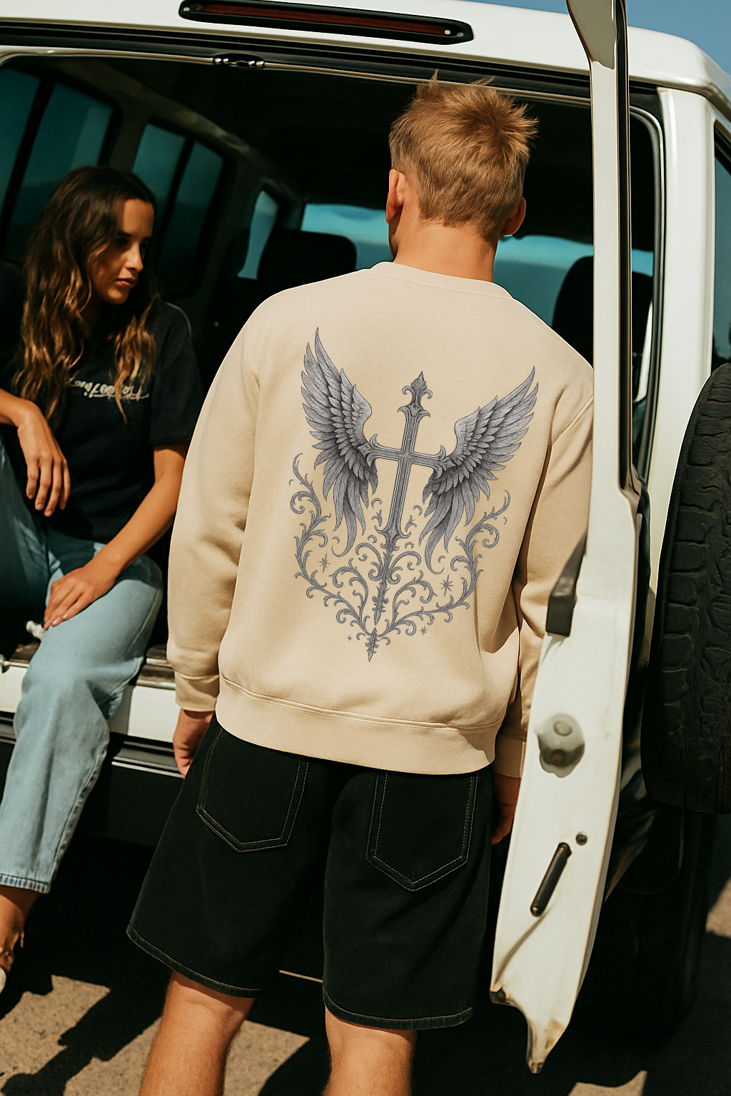 DESI HOOD Printed UNISEX 350 GSM HEAVY FABRIC SWEATSHIRT