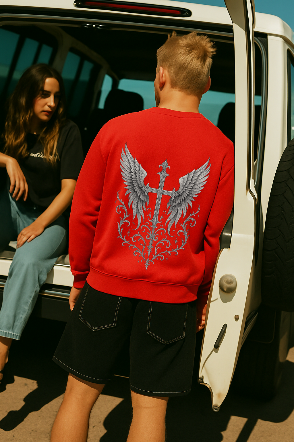 DESI HOOD Printed UNISEX 350 GSM HEAVY FABRIC SWEATSHIRT