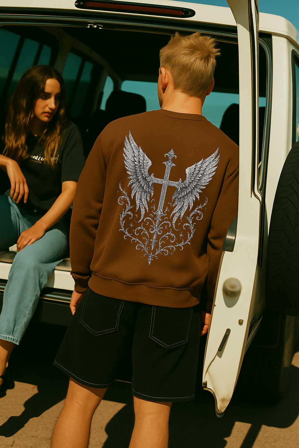 DESI HOOD Printed UNISEX 350 GSM HEAVY FABRIC SWEATSHIRT