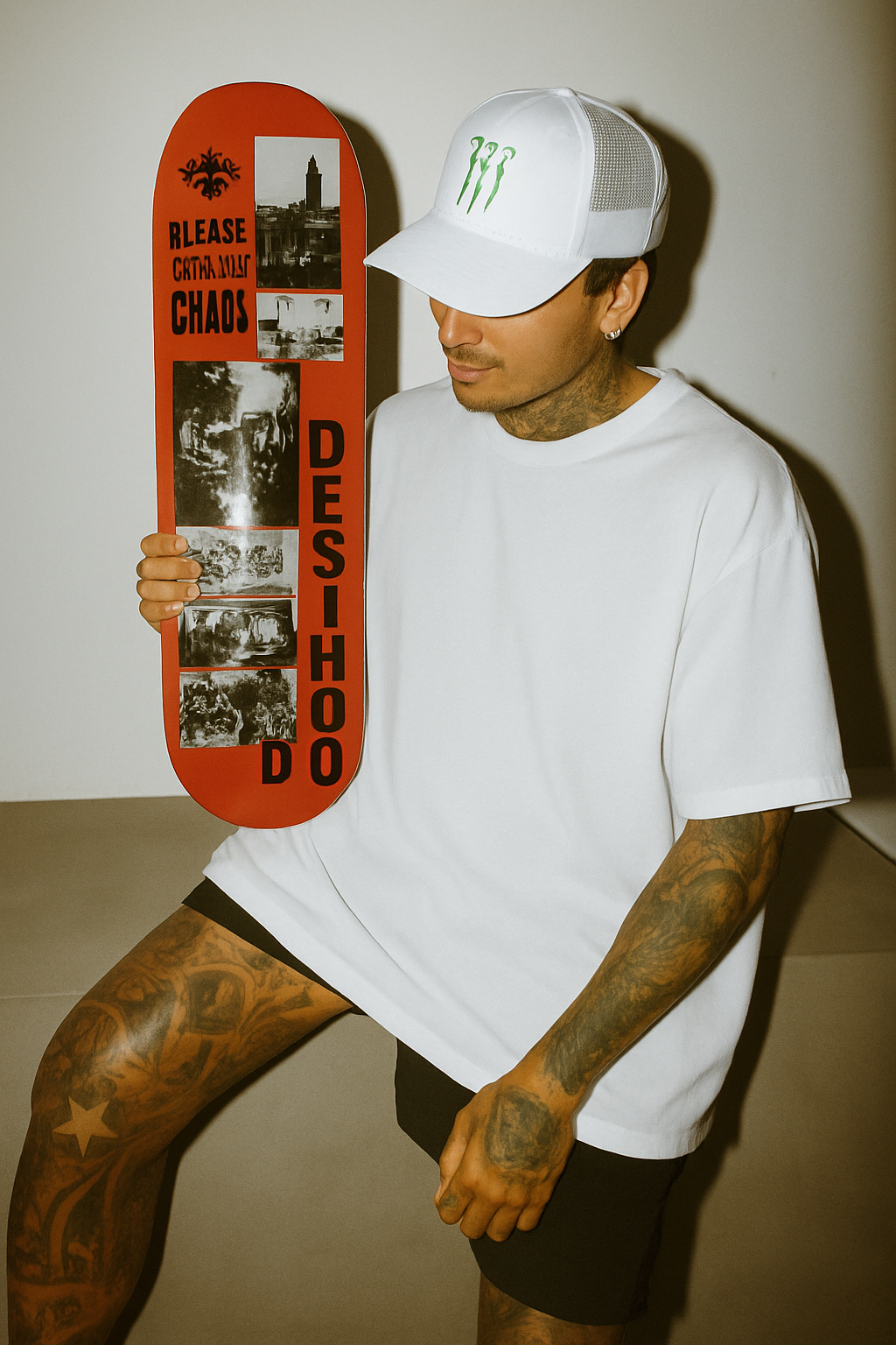 DESI HOOD SOLID UNISEX 240 GSM HEAVY FABRIC OVERSIZE TSHIRT