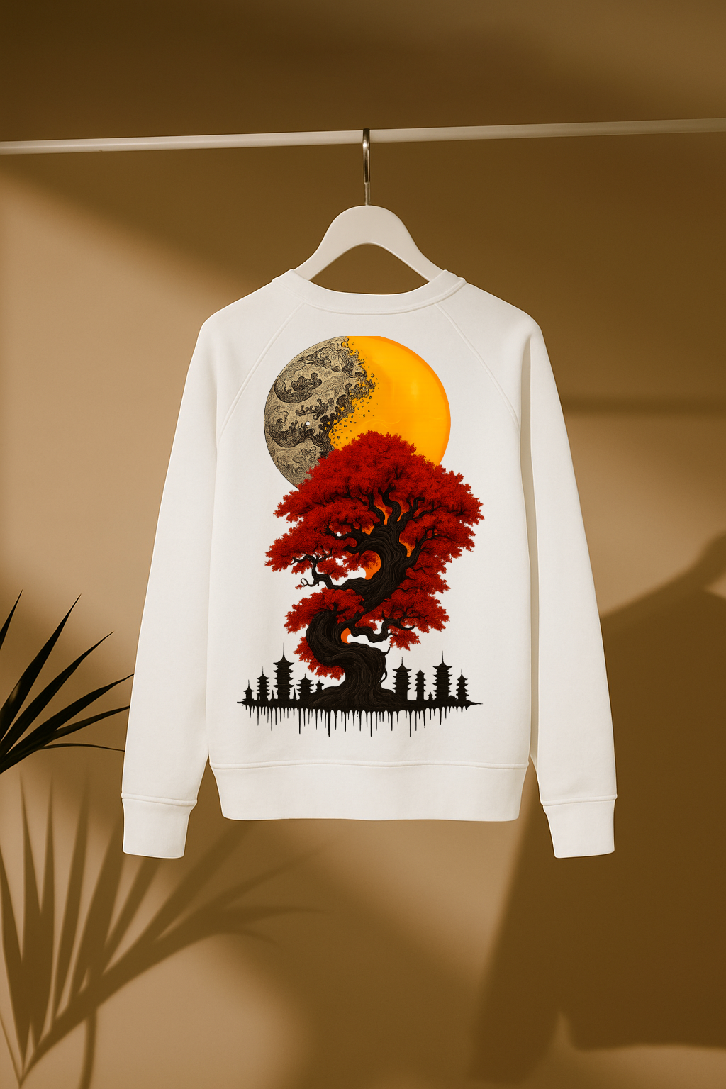 DESI HOOD BONSAI Printed UNISEX 350 GSM HEAVY FABRIC SWEATSHIRT