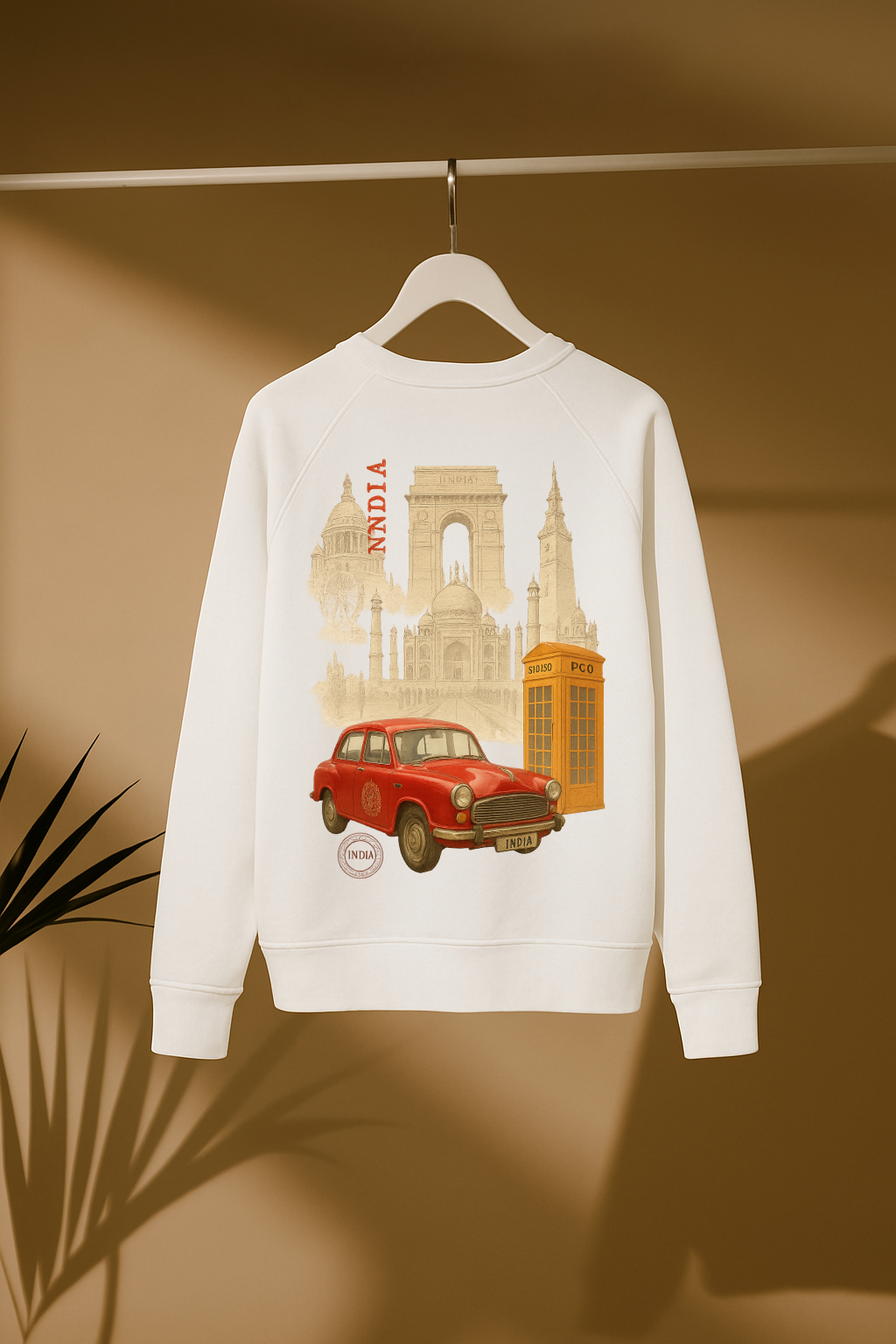 DESI HOOD INDIA Printed UNISEX 350 GSM HEAVY FABRIC SWEATSHIRT