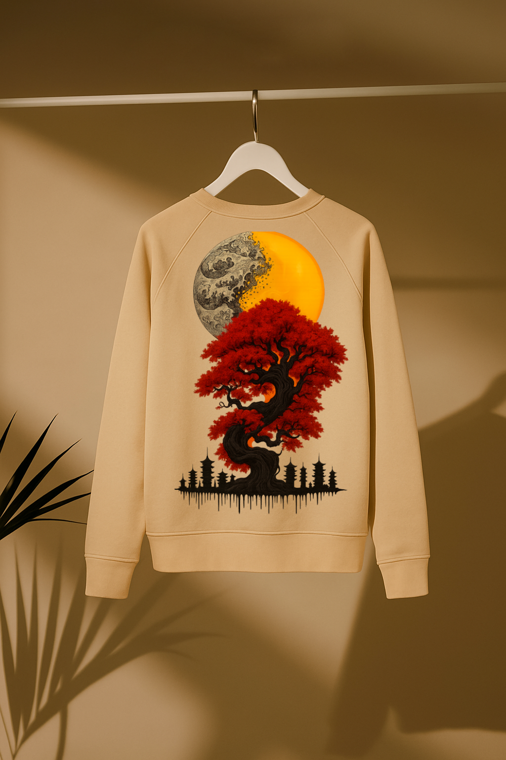 DESI HOOD BONSAI Printed UNISEX 350 GSM HEAVY FABRIC SWEATSHIRT