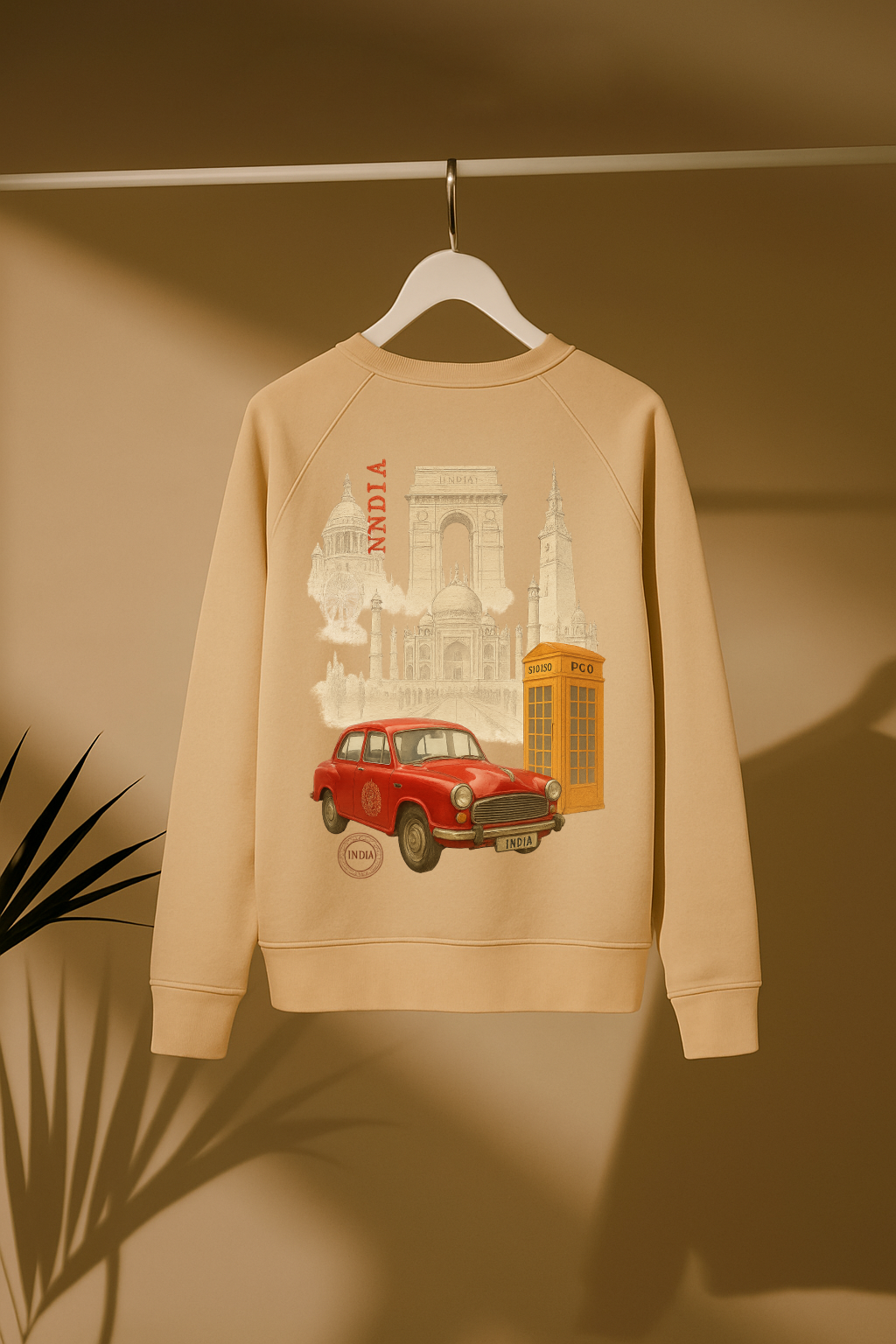 DESI HOOD INDIA Printed UNISEX 350 GSM HEAVY FABRIC SWEATSHIRT