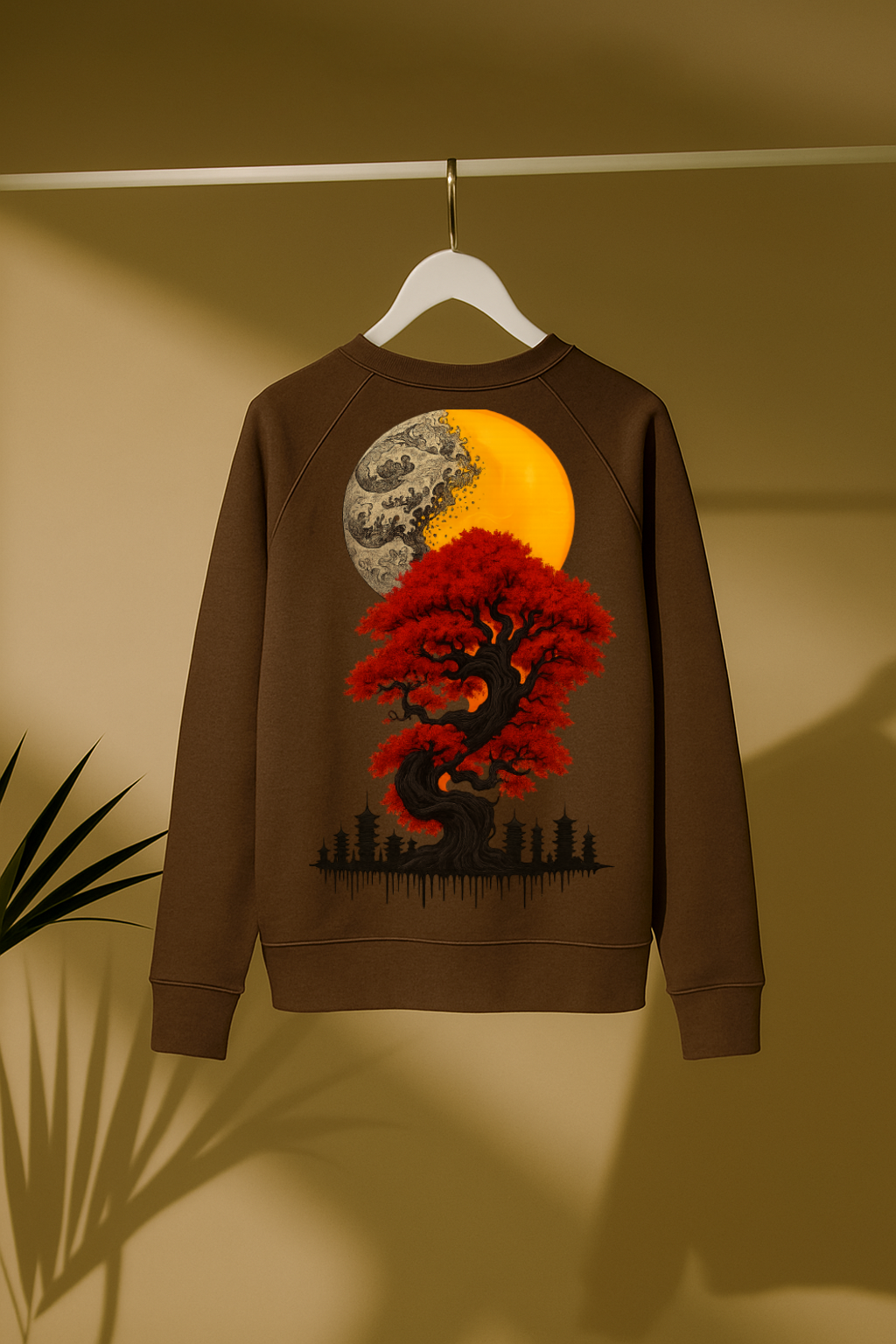 DESI HOOD BONSAI Printed UNISEX 350 GSM HEAVY FABRIC SWEATSHIRT