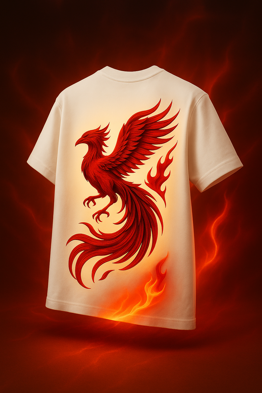 Desi Hood Unisex Phoenix Printed Heavy fabric Oversized T-shirt