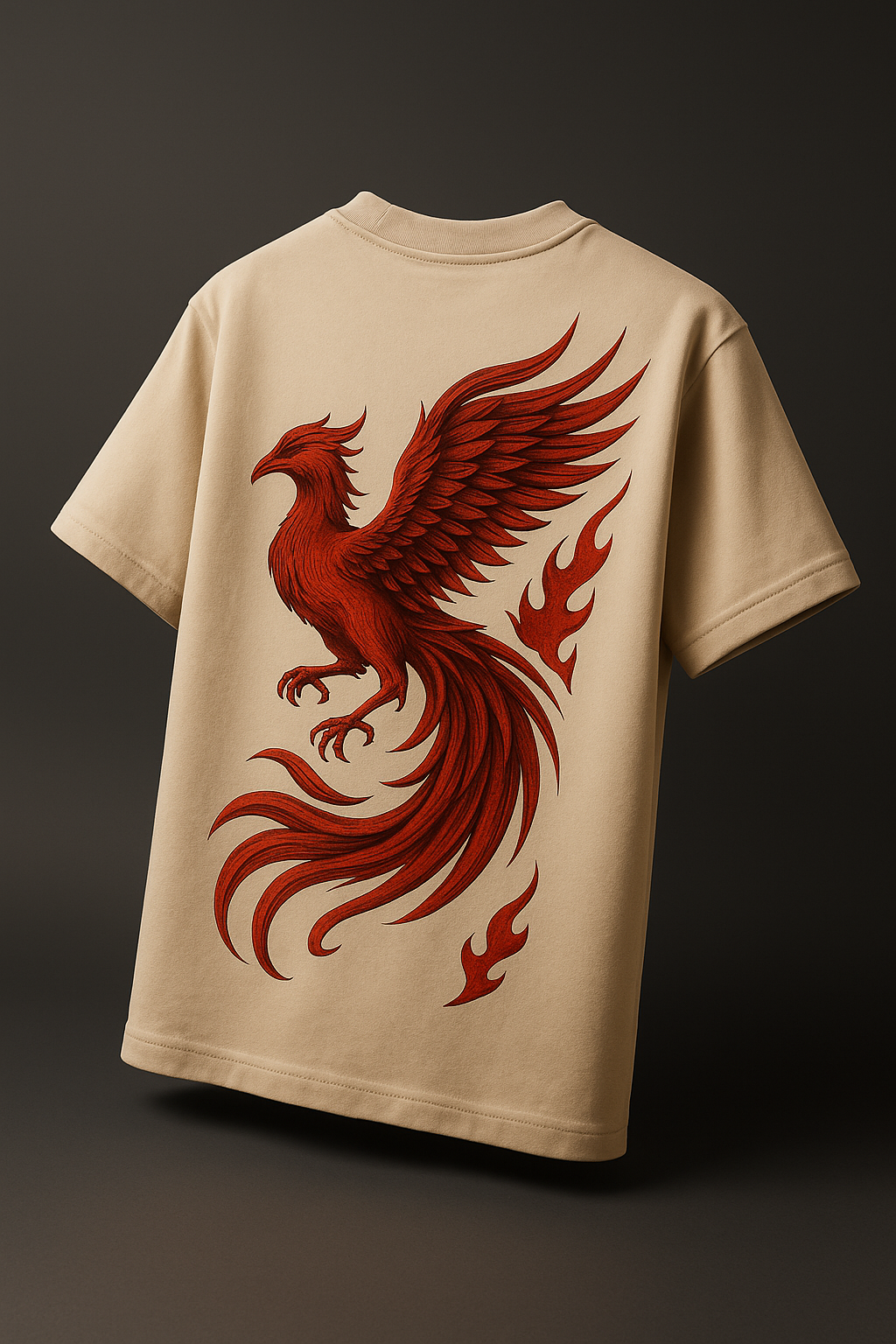 Desi Hood Unisex Phoenix Printed Heavy fabric Oversized T-shirt