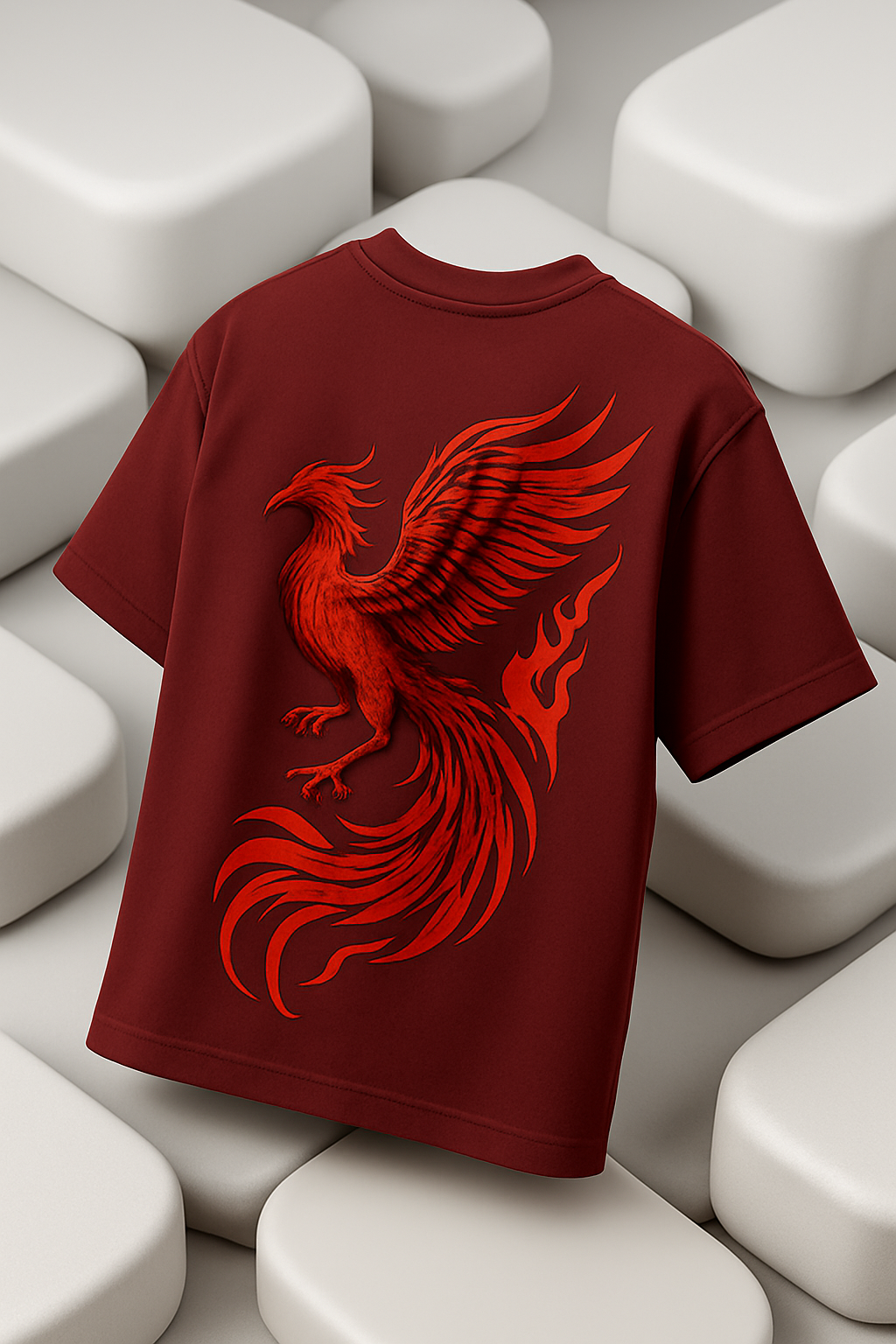 Desi Hood Unisex Phoenix Printed Heavy fabric Oversized T-shirt