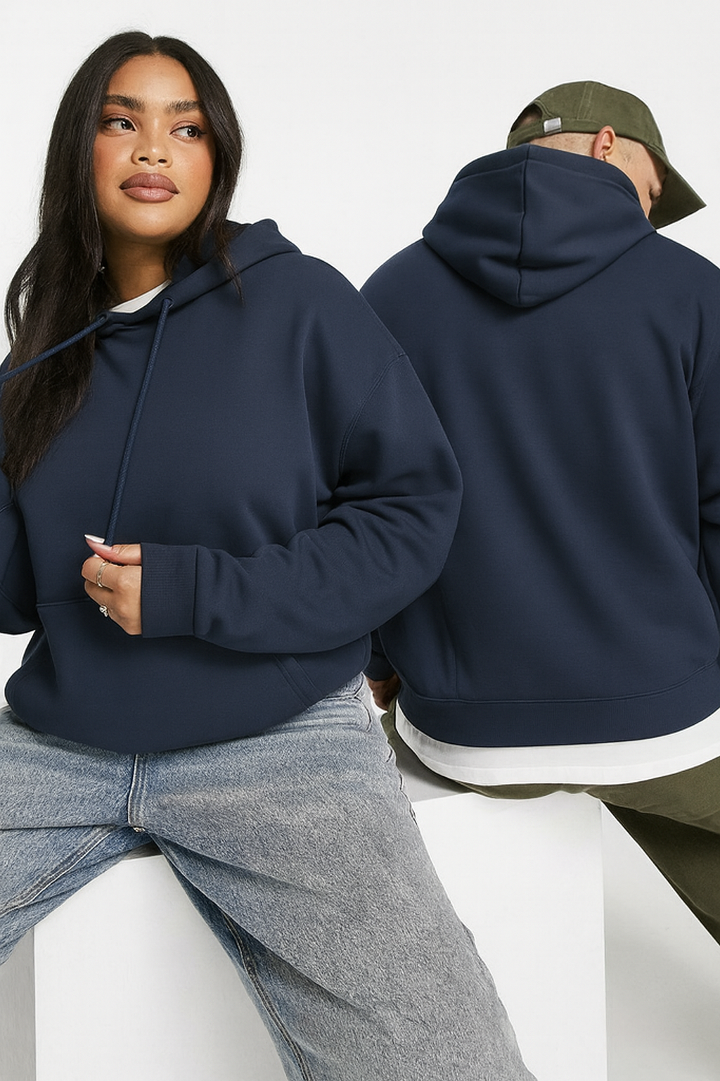 Desi Hood Regular Fit Solid Pure Cotton 450 GSM Unisex Hoodie For Men & Women