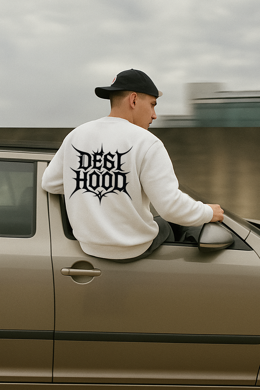 DESI HOOD Printed UNISEX 350 GSM HEAVY FABRIC SWEATSHIRT