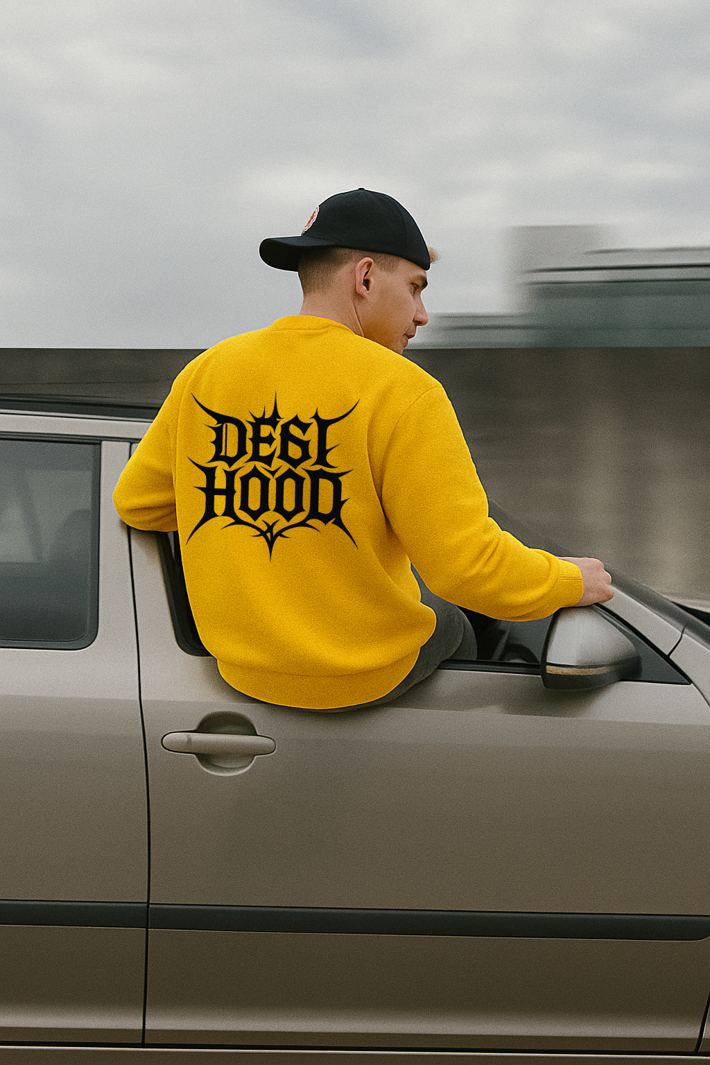 DESI HOOD Printed UNISEX 350 GSM HEAVY FABRIC SWEATSHIRT