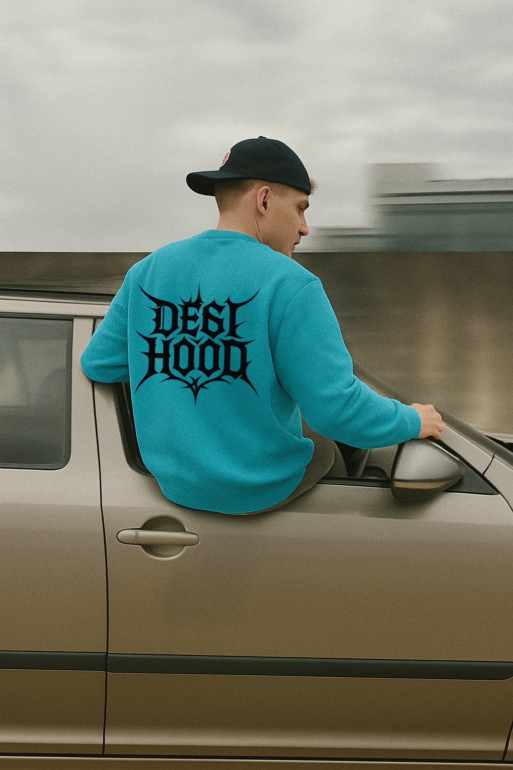 DESI HOOD Printed UNISEX 350 GSM HEAVY FABRIC SWEATSHIRT