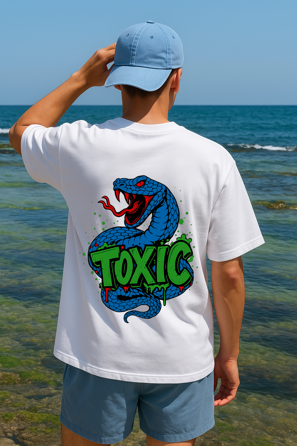 Desi Hood Toxic Printed Heavy fabric Oversize T-shirt