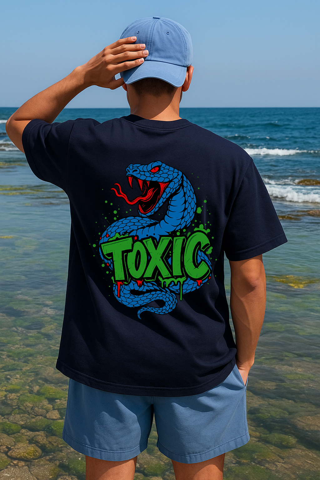 Desi Hood Toxic Printed Heavy fabric Oversize T-shirt