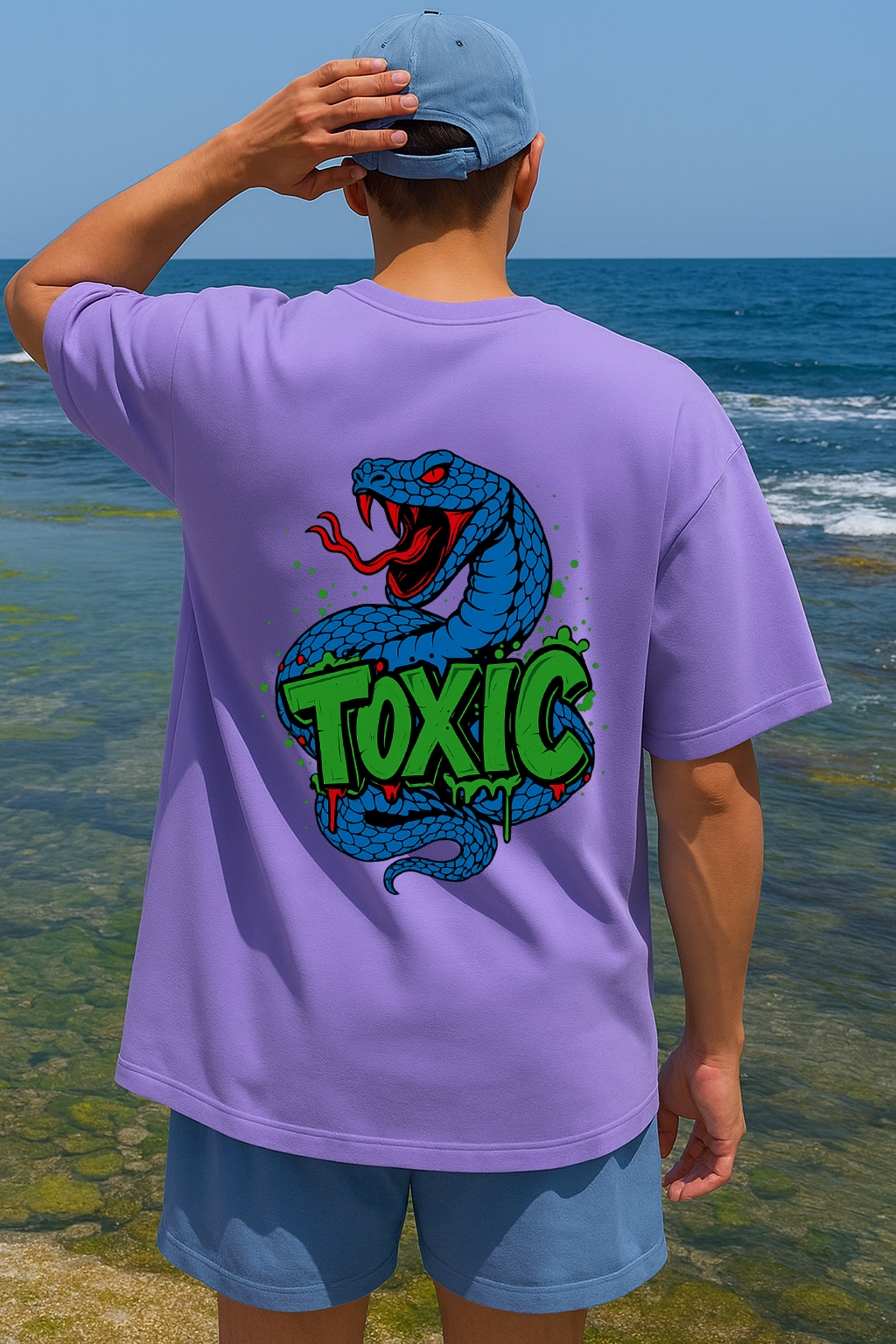 Desi Hood Toxic Printed Heavy fabric Oversize T-shirt