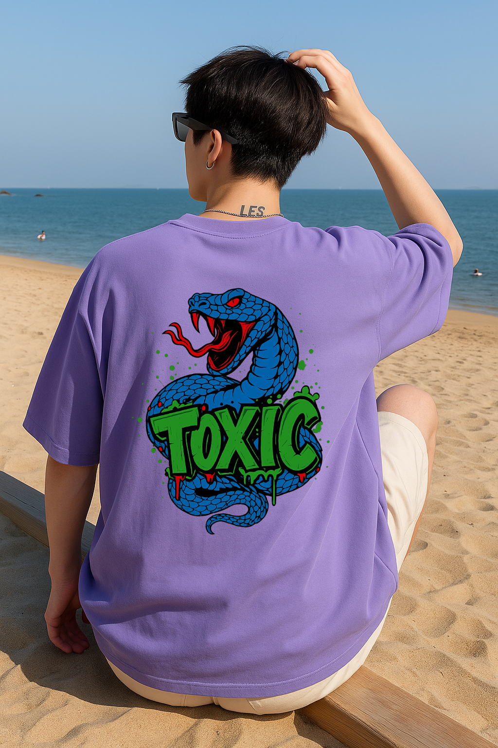 Desi Hood Toxic Printed Heavy fabric Oversize T-shirt