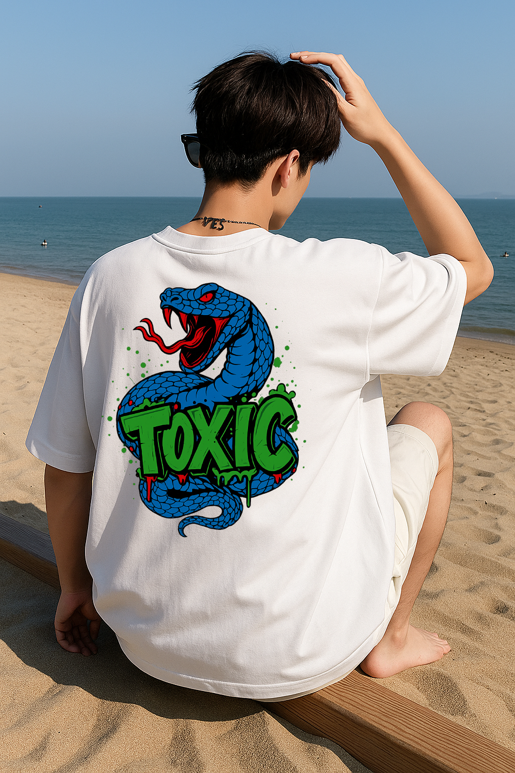 Desi Hood Toxic Printed Heavy fabric Oversize T-shirt