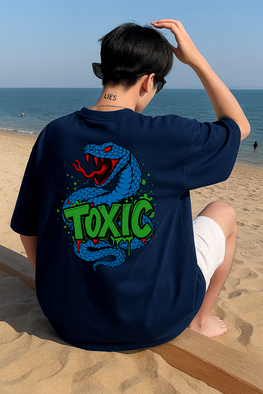 Desi Hood Toxic Printed Heavy fabric Oversize T-shirt