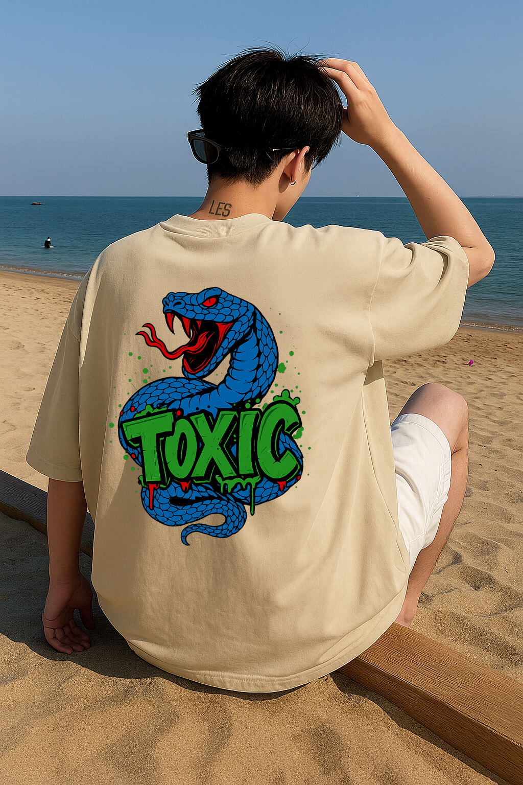 Desi Hood Toxic Printed Heavy fabric Oversize T-shirt